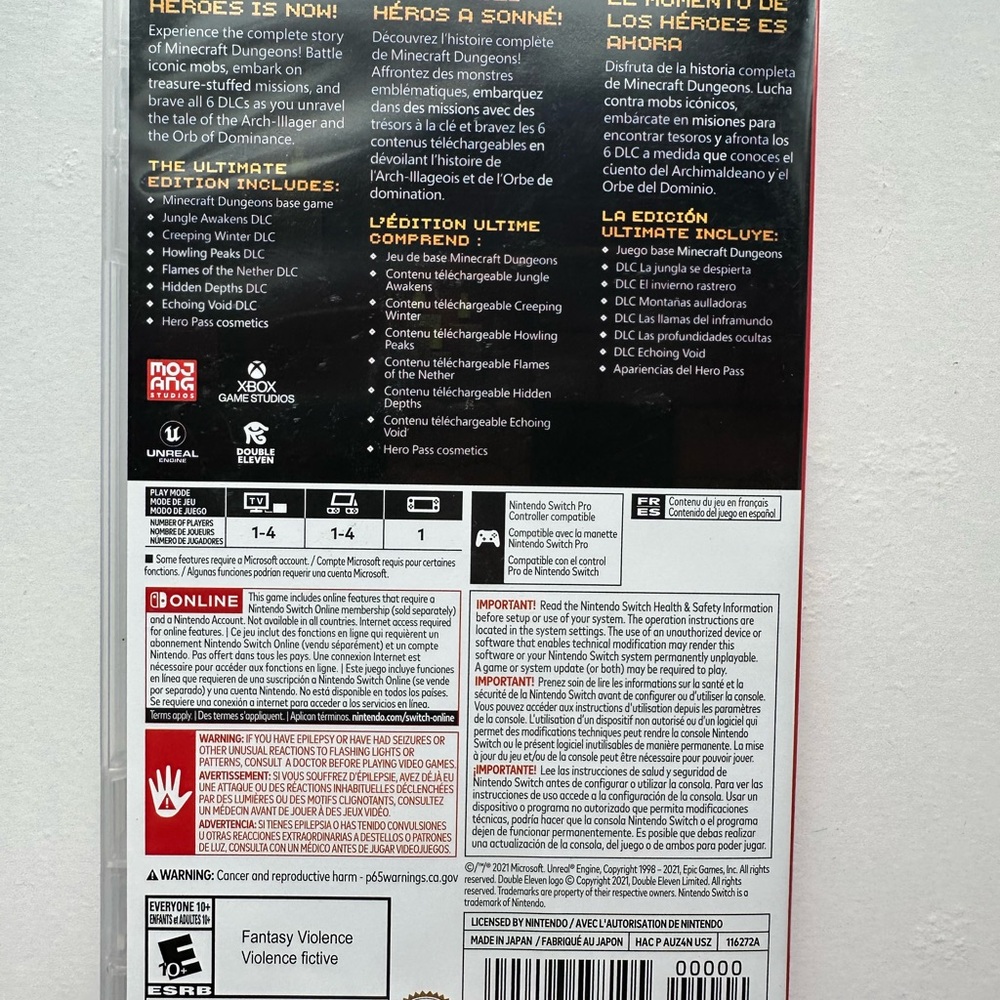 Minecraft Dungeons Ultimate Edition for Nintendo Switch - Multicolor - Picture 3 of 3